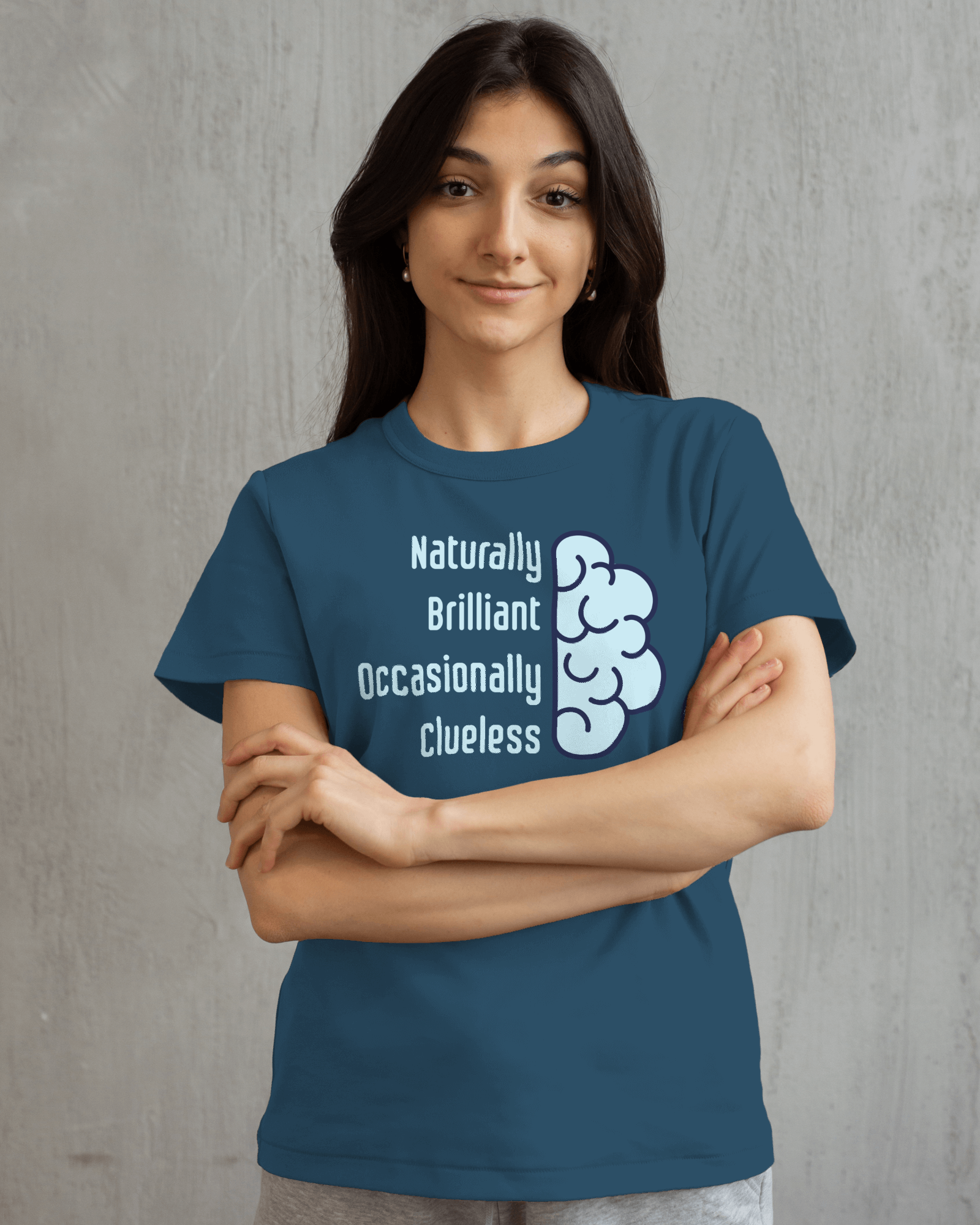 Naturally Brilliant Occasionally Clueless Women's Cotton T-Shirt