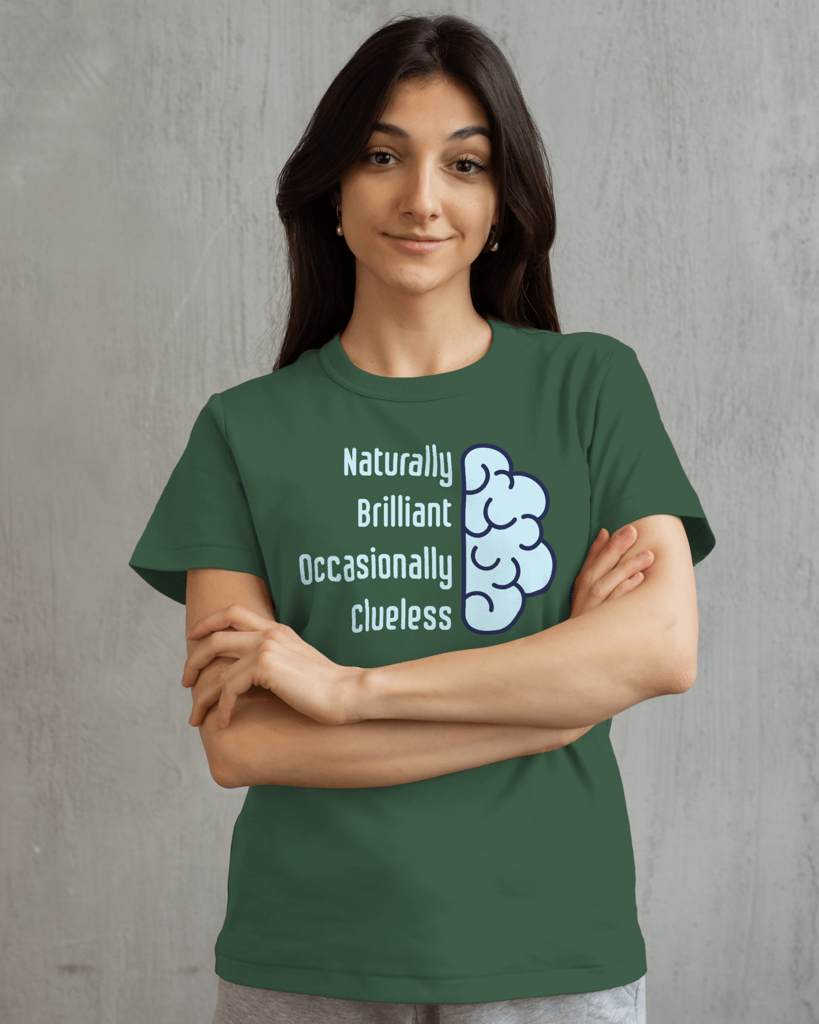 Naturally Brilliant Occasionally Clueless Women's Cotton T-Shirt