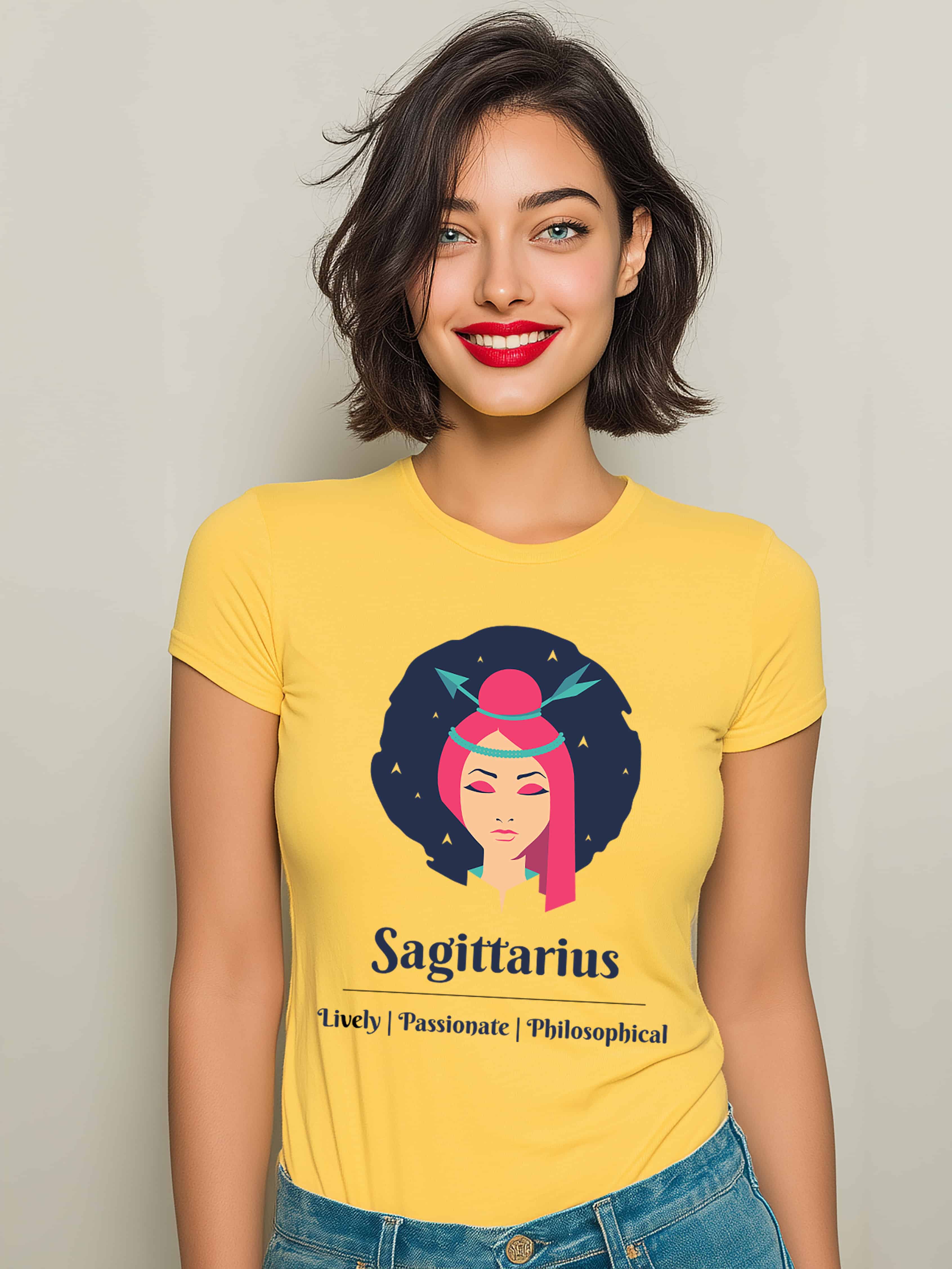 Sagittarius- Stylish and Charismatic Zodiac Women's cotton Tee