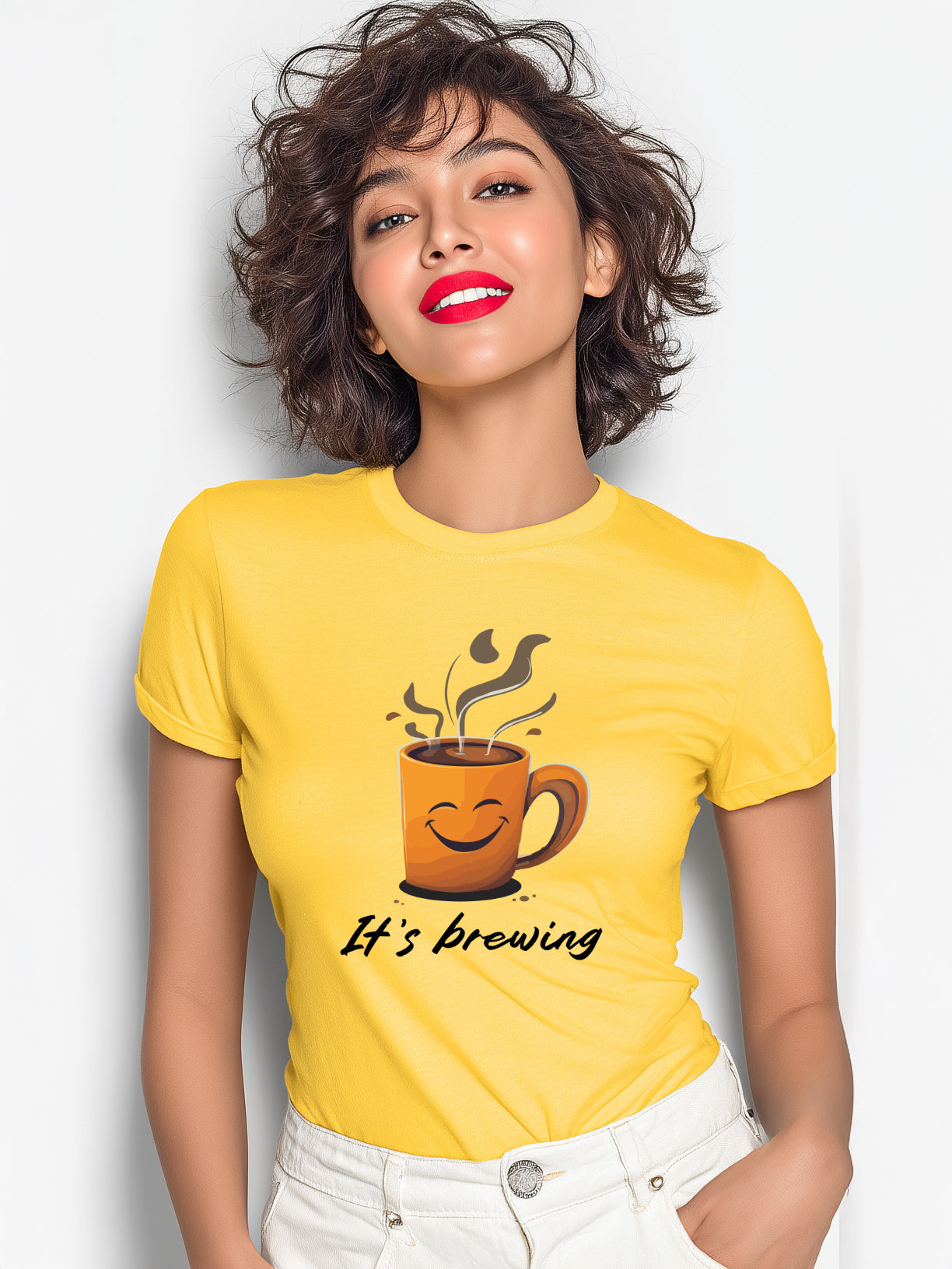 It's Brewing Women's Coffee Lover Cotton T-Shirt