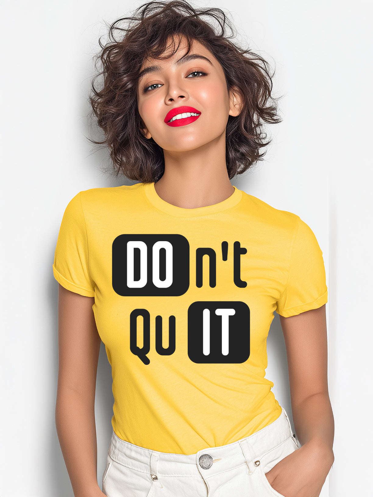 Don't Quit Women's Graphic Cotton T-Shirt