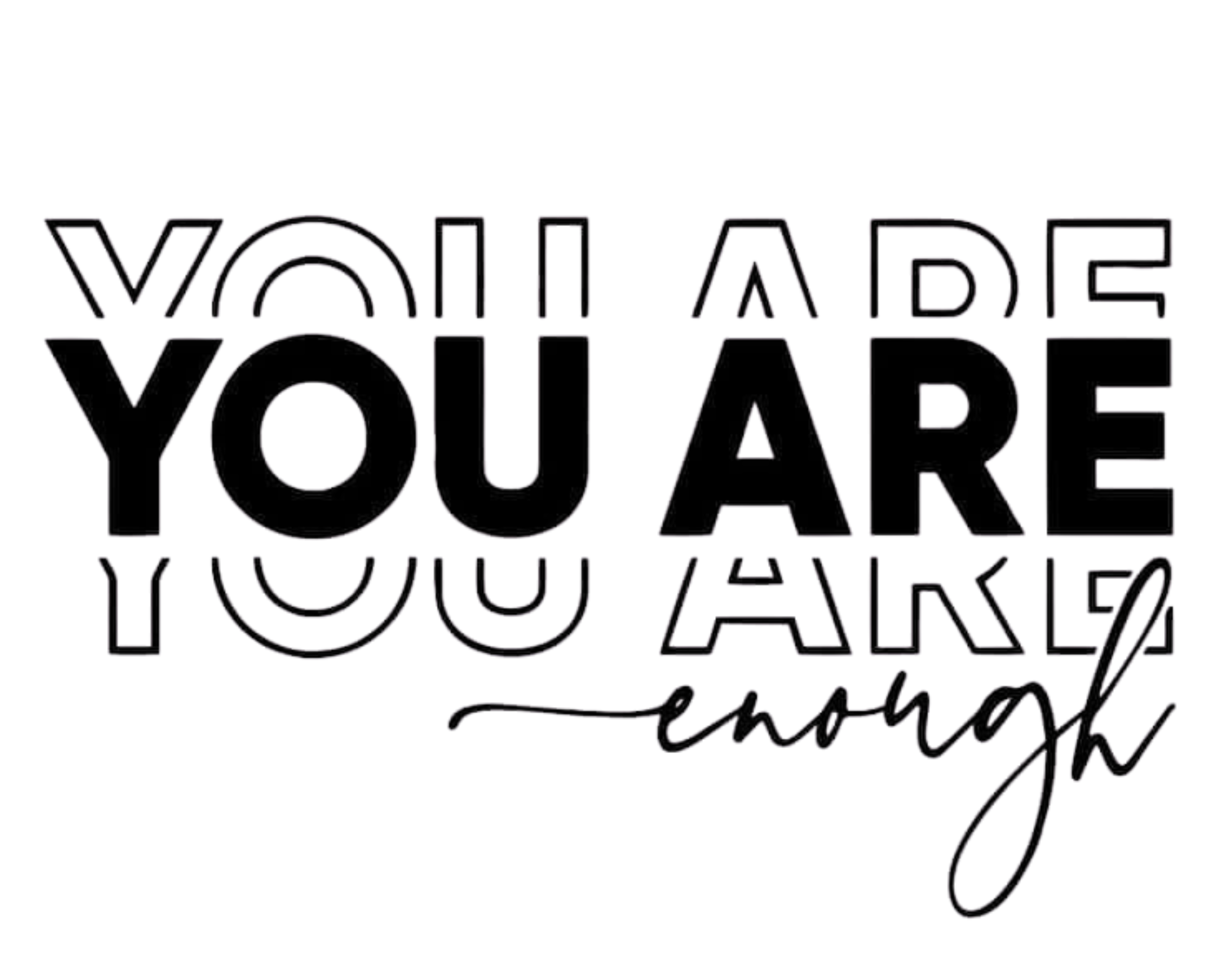 Women’s “You Are Enough” Minimalist Motivational Tshir