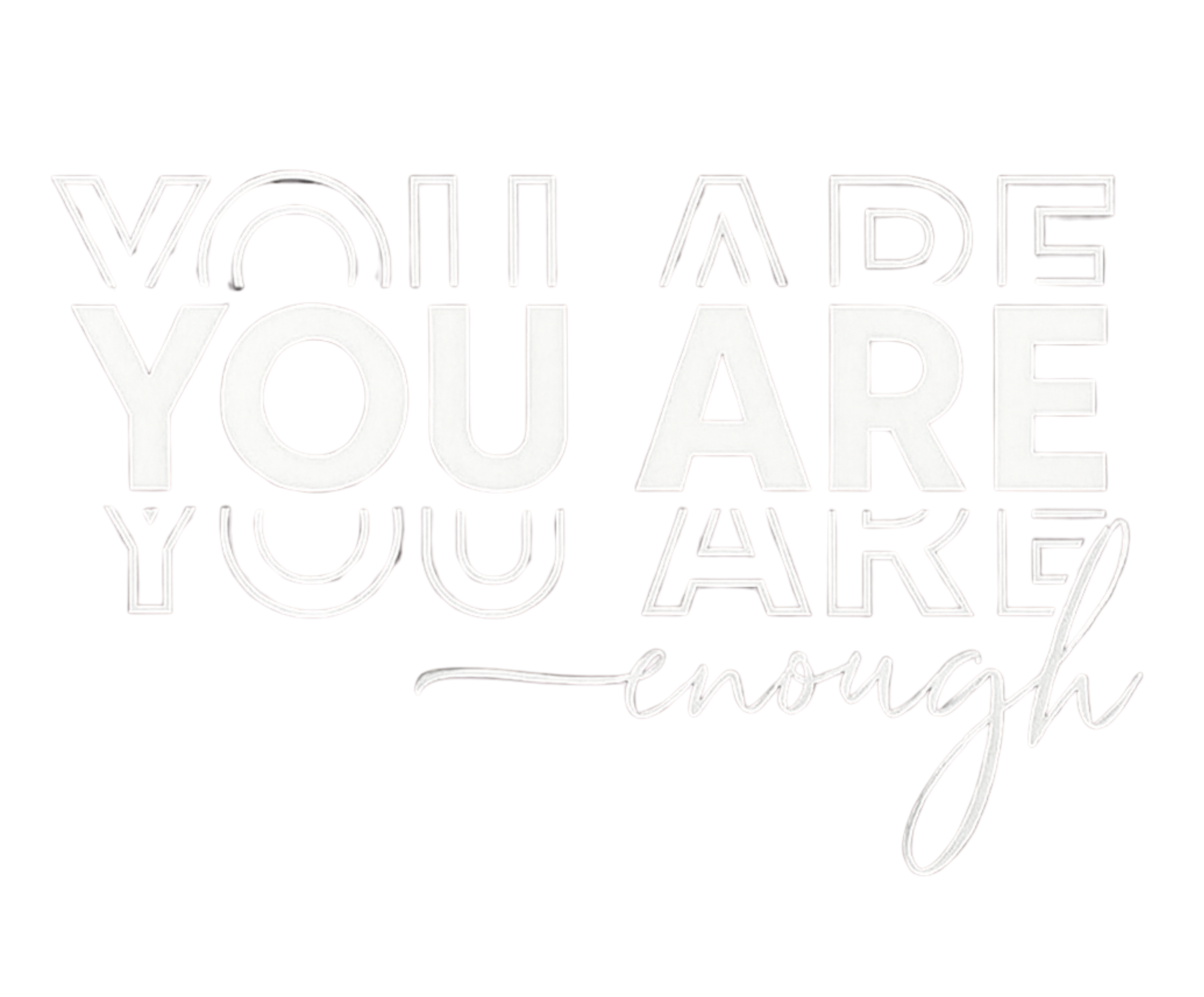 Women’s “You Are Enough” Minimalist Motivational Tshir